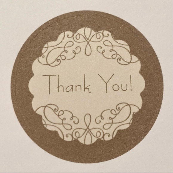 48 Thank You 2in Round Matte Stickers — Sunshine Design - Picture 1 of 3